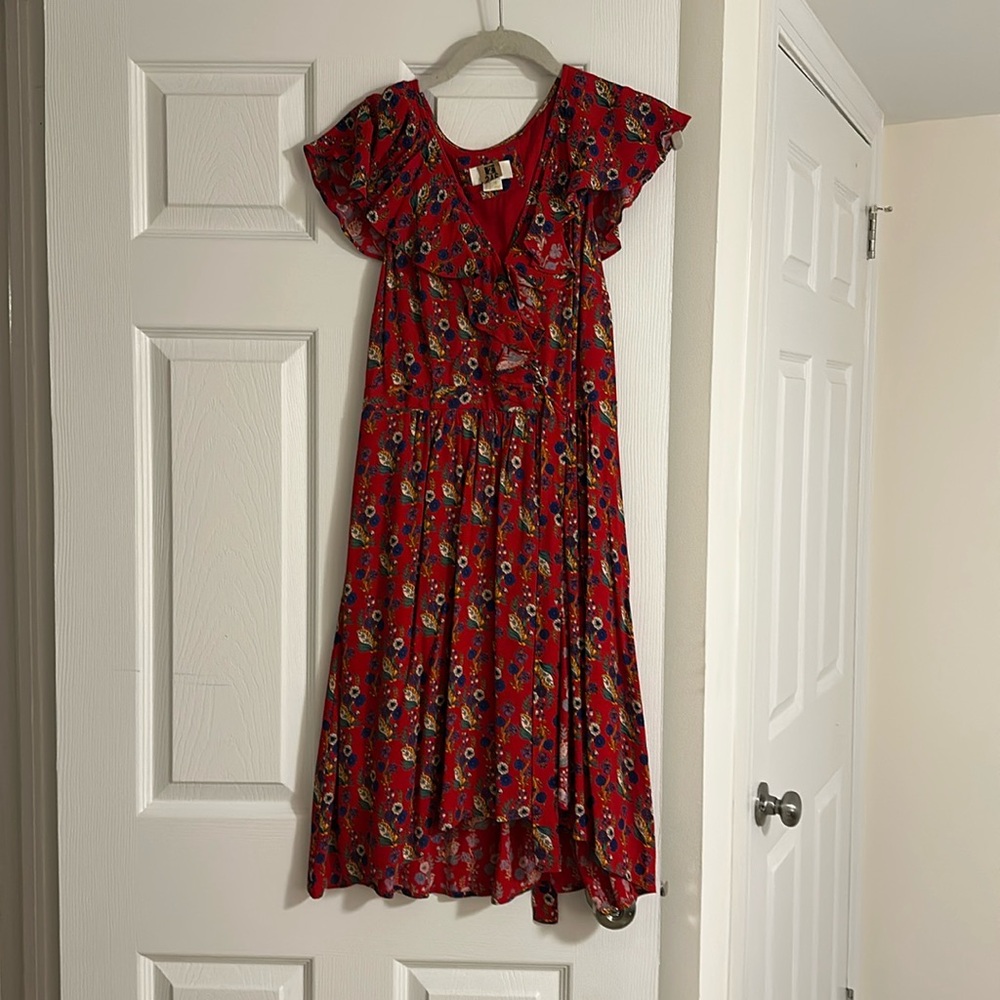 Maeve Anthropologie floral cocktail dress